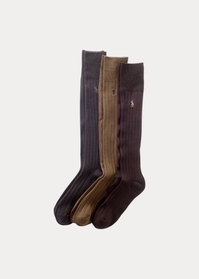 Calcetines Polo Ralph Lauren Hombre Marrom - Mercerized Slack 3-Pack - EFYRI7618